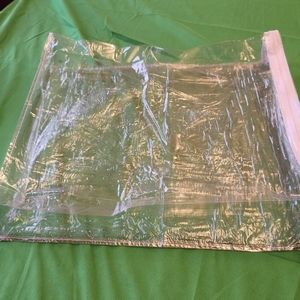(10) Clear Vinyl Plastic Zippered Blanket Storage Bags 15"x16.5"x3" New 10 pack